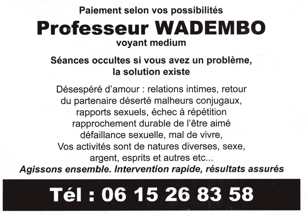 Professeur WADEMBO, (indtermin)