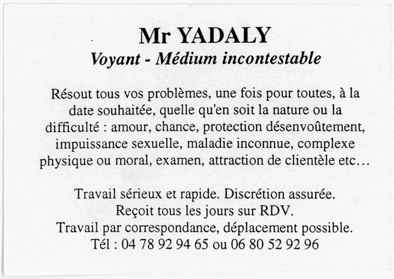 Monsieur YADALY, Lyon