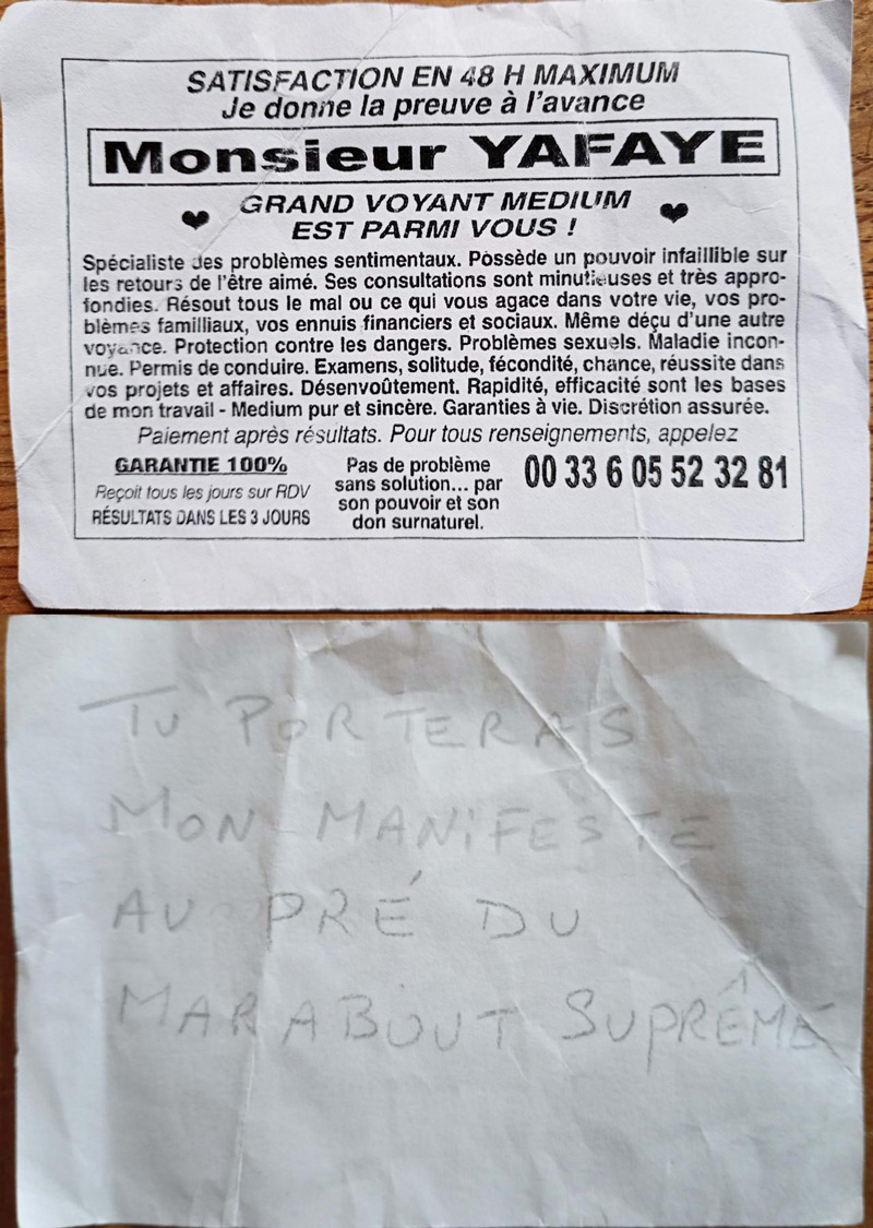Monsieur YAFAYE, (indéterminé)
