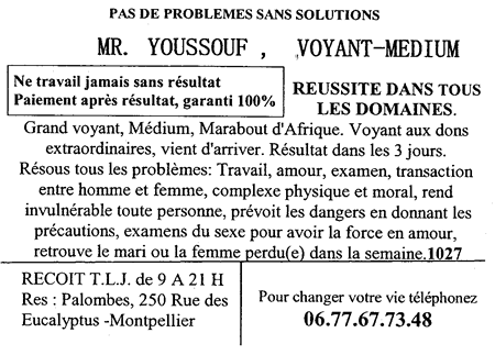 Monsieur YOUSSOUF, Hérault, Montpellier